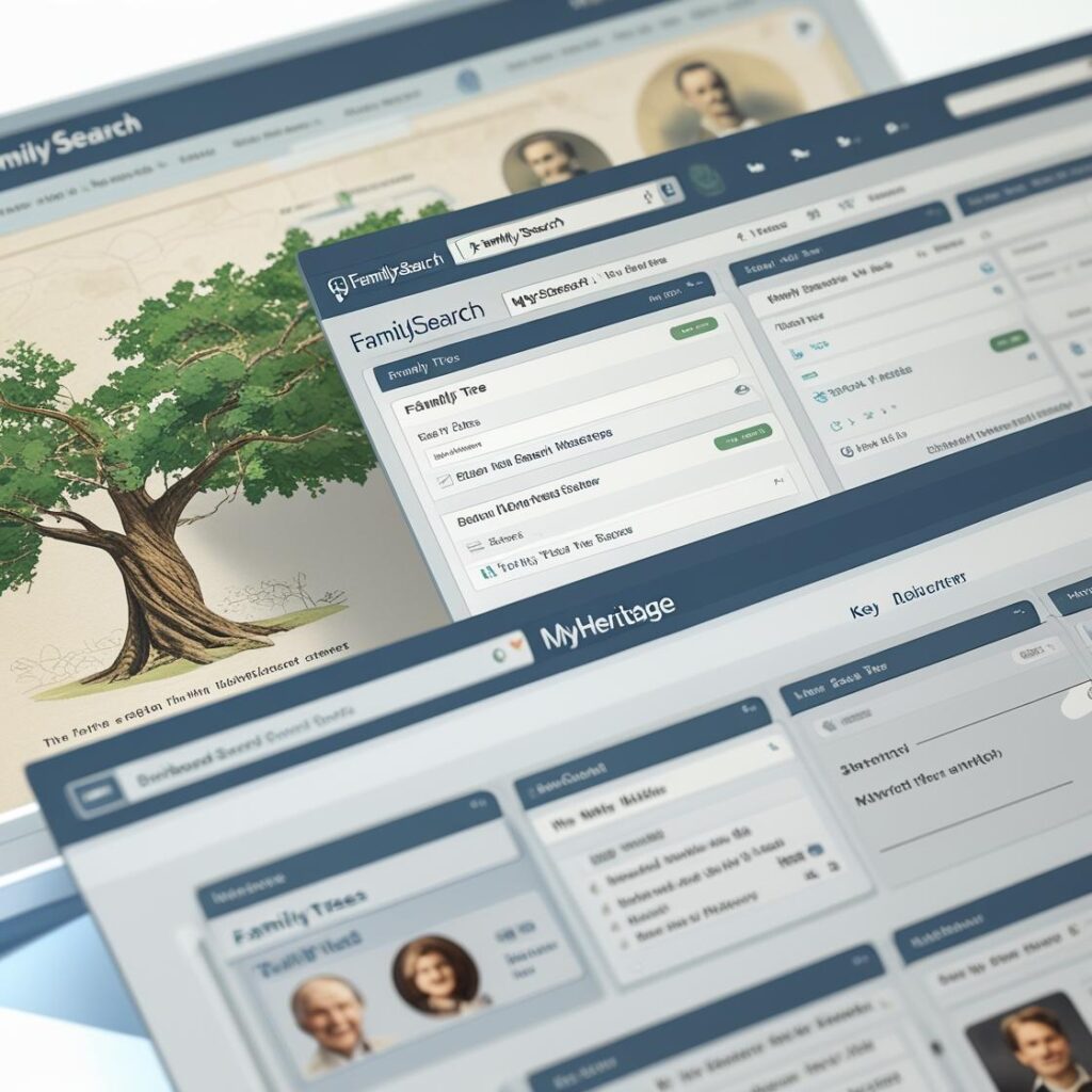 Screenshot interfejsu programu genealogicznego