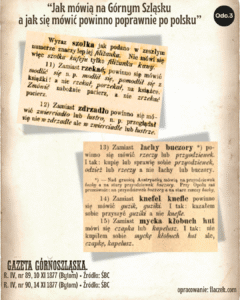 Szolka, rzekać, zdrzadło, knefle, mycka – śląskie słowa z „Gazety Górnoszląskiej” (1877)