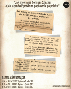 Śląskie słowa z 1877 roku: asza, lant, kludzić, nie wert, porzid, nasfor