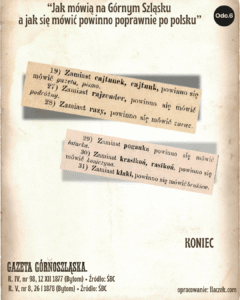 Cajtunek, rajzender, razy, poganka, krasikoń, łłaki – śląska mowa w „Gazecie Górnoszląskiej” (1877–1878)
