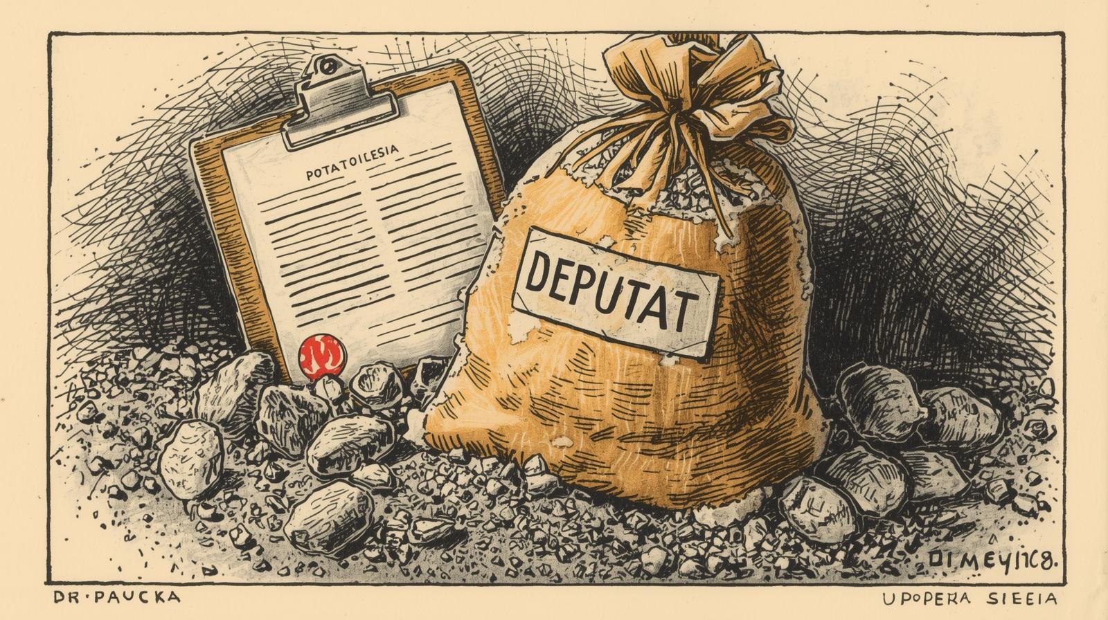 1921: deputat ziemniaczany i konflikt zimą — symboliczna ilustracja sporu o realne świadczenia (grafika poglądowa)