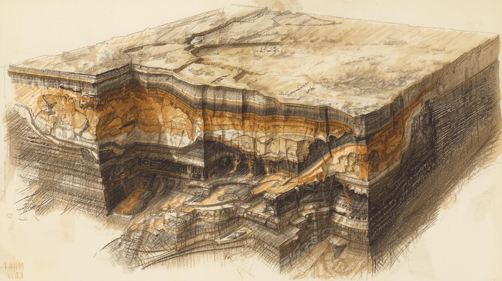 Przekrój geologiczny muldy bytomskiej