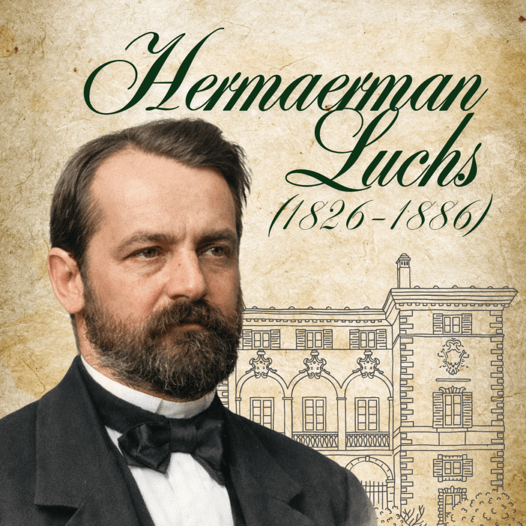 Hermann Luchs (1826-1886) – grafika wyróżniająca artykuł o bytomskim historyku sztuki.