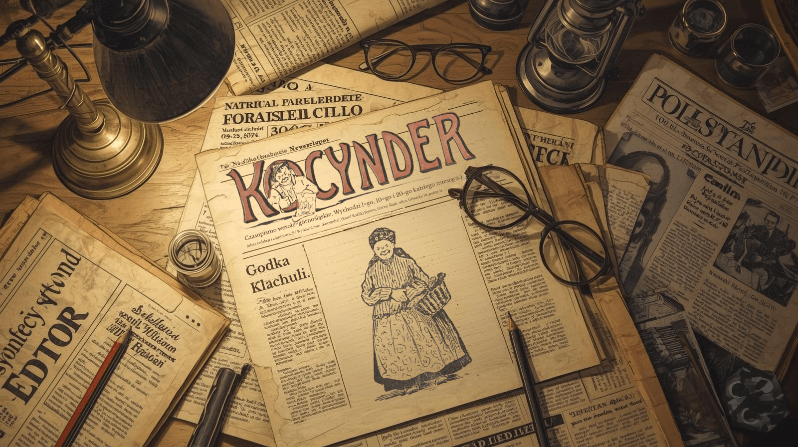 „Kocynder” i „Godka Klachuli” – prasa plebiscytowa i satyra (ilustracja)