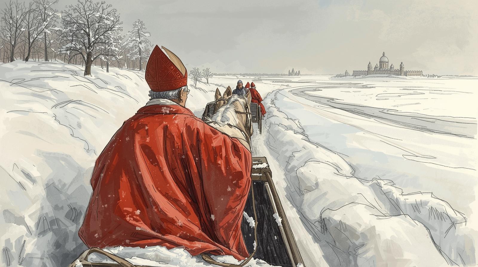 Kardynał Ippolito Aldobrandini zimą na pograniczu bytomsko-będzińskim